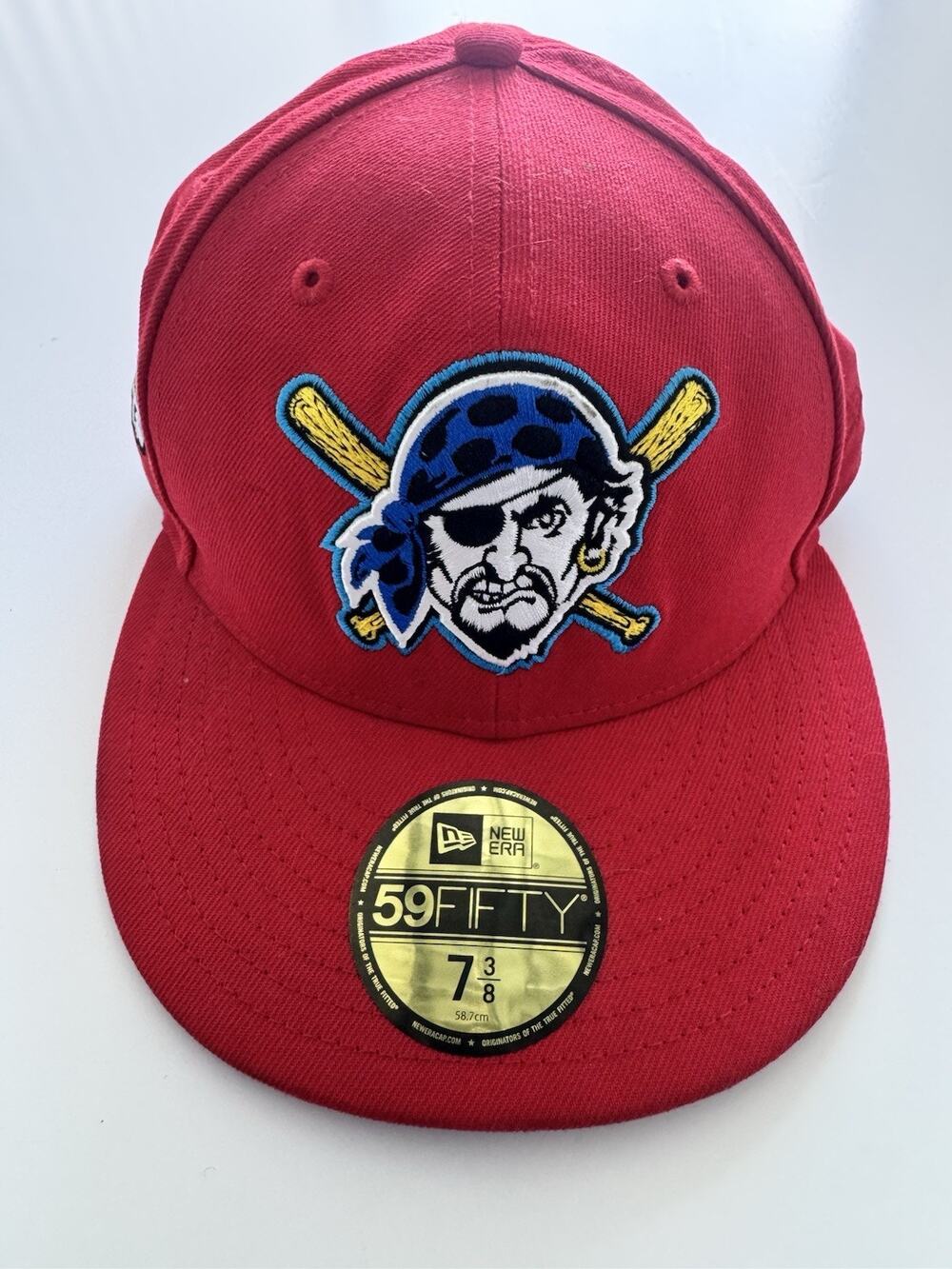 Pittsburg Pirates New Era 59FIFTY Black Fitted MLB On-Field Cap Hat Size 7 3/8